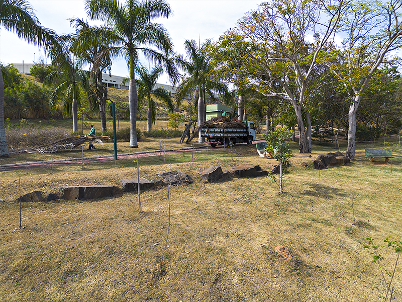 Parque dos Jacarandás recebe manutenção do DAE