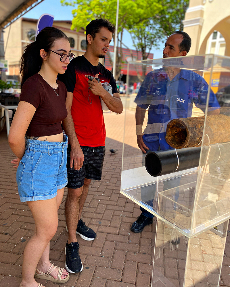 Ação do DAE na Praça Central celebra 40 anos da Autarquia e aproxima comunidade