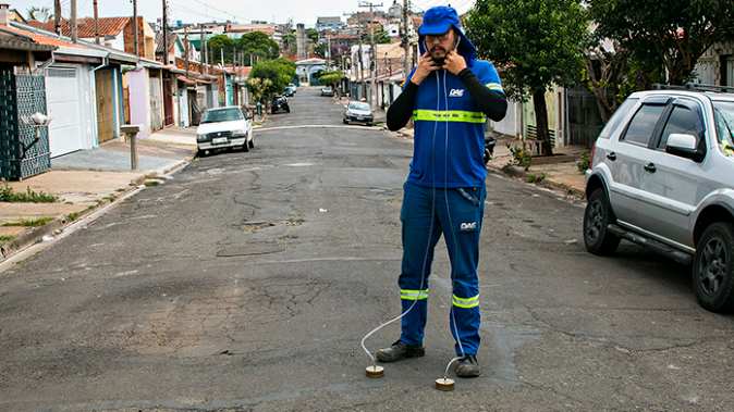 Foto: DAE de Santa Bárbara reduz perdas em mais de 37% com ações estruturadas de combate a vazamentos não visíveis